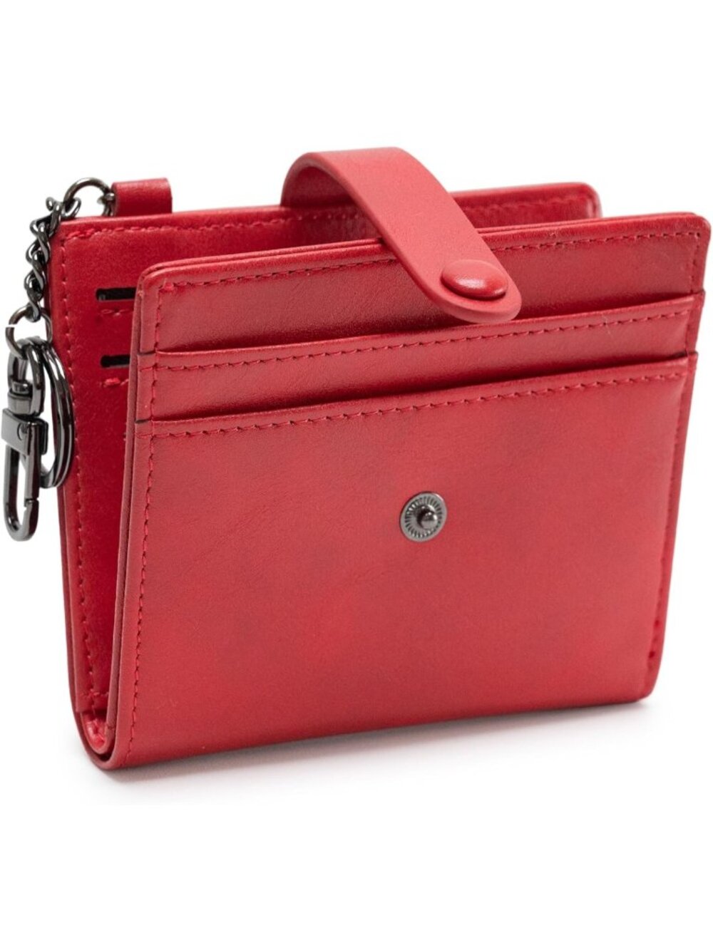 Slim RFID Blocking Keychain Wallet for Women, Small Bifold Travel Card Holder